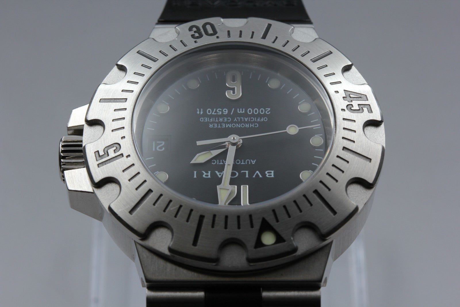 BVLGARI Diagono Professional Scuba SD42S Automatic Date Men's Watch From JAPAN