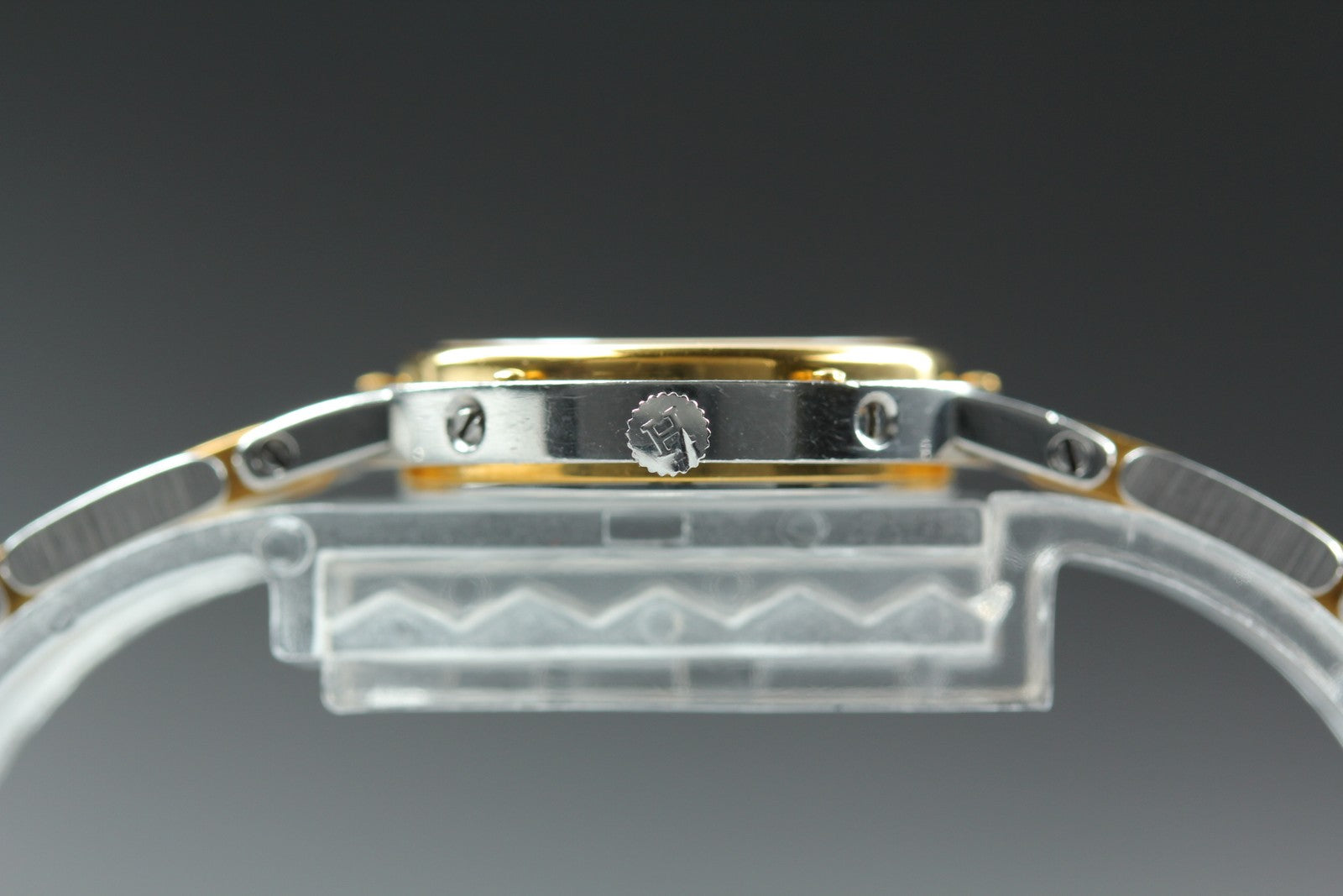 Vintage [Exc+5 Box] Hermes Clipper 24mm White Dial Gold Woman's Watch Quartz