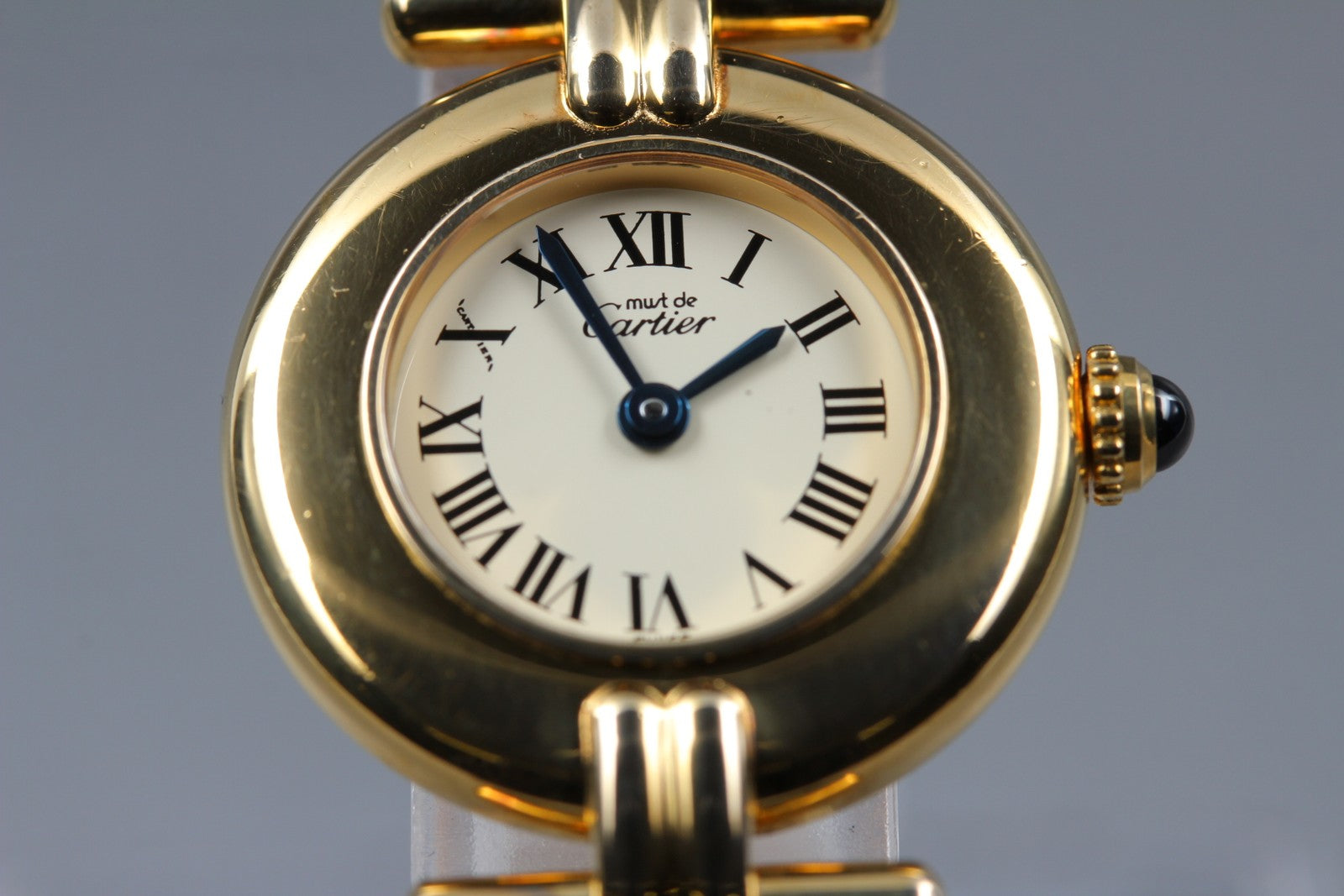 Vintage [Exc+5 Box] Cartier Must Colisee Vermeil 590002 Red Women's Quartz Watch