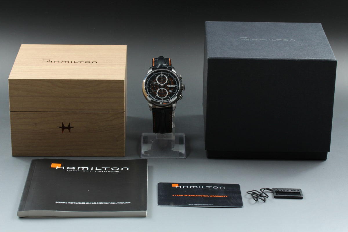 Hamilton Railroad Chronograph H406560 Automatic Black Men's Watch 43mm JAPAN box