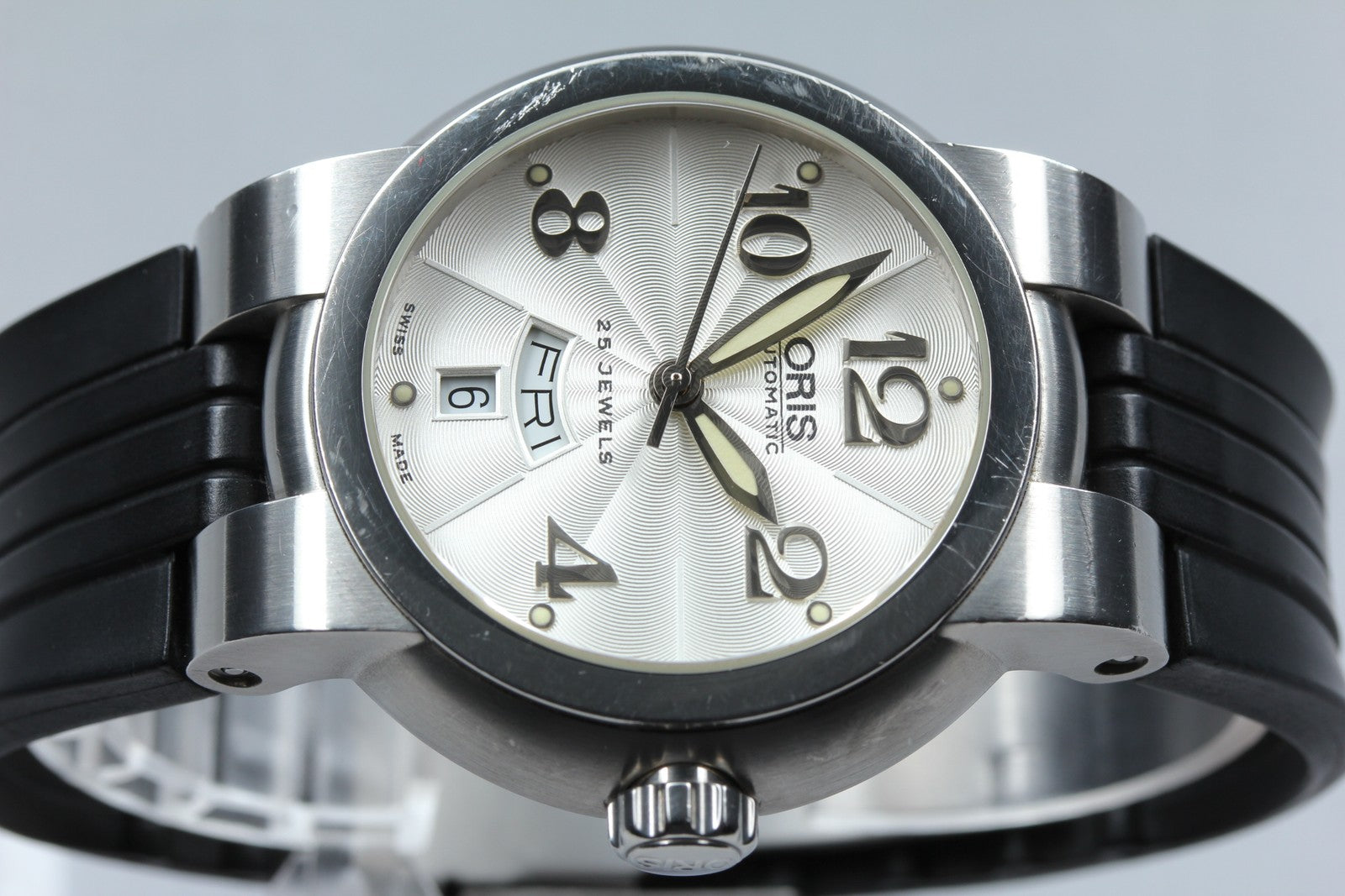 [Exc+5] ORIS TT1 Day Date 7517-41 Automatic 40mm Silver Black Men's Watch JAPAN