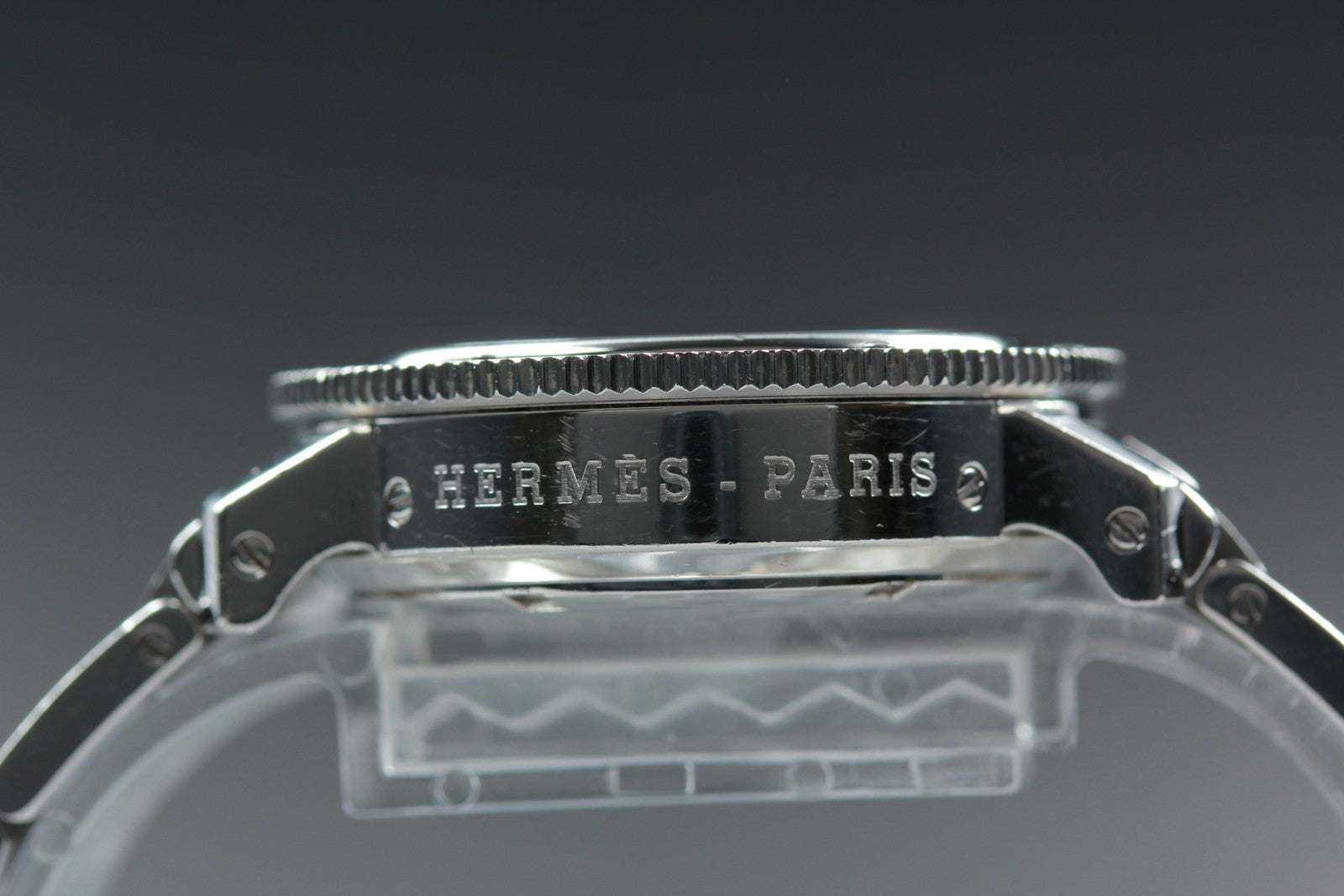 HERMES Clipper CL2.310 White Shell Dial Quartz Diver Women's Watch 34mm JAPAN