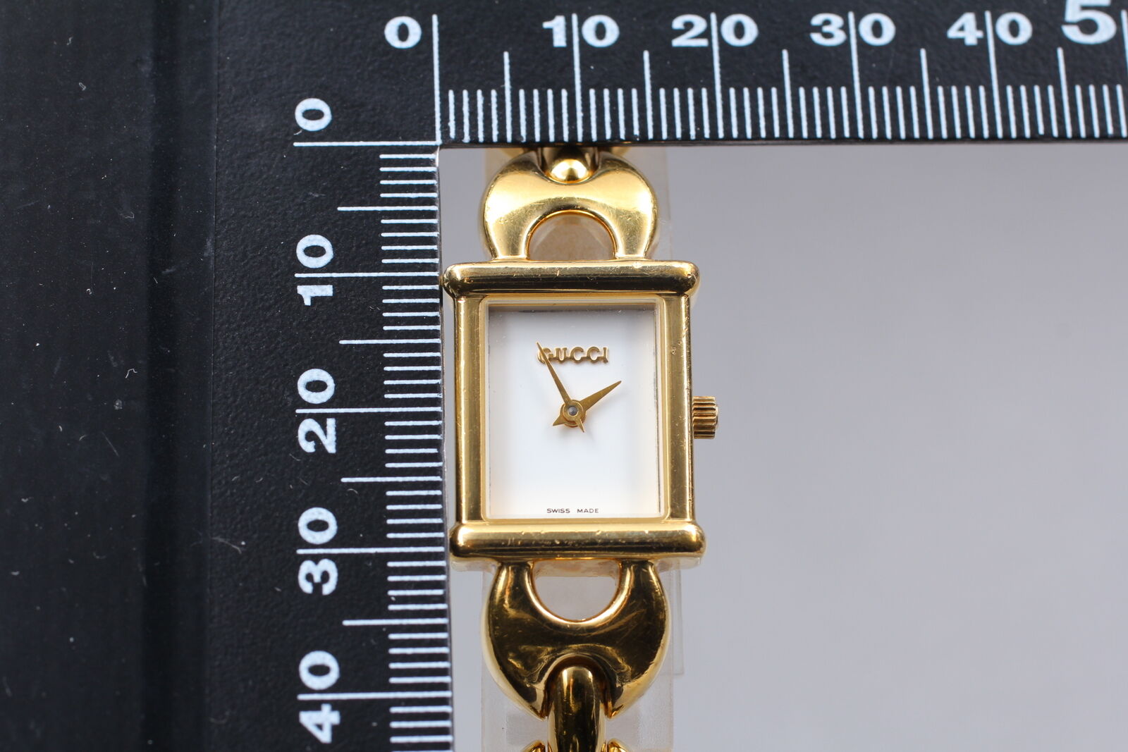 New Battery [Exc+5 Box] Gucci 1800L Gold Change Belt Women's Quartz Watch JAPAN