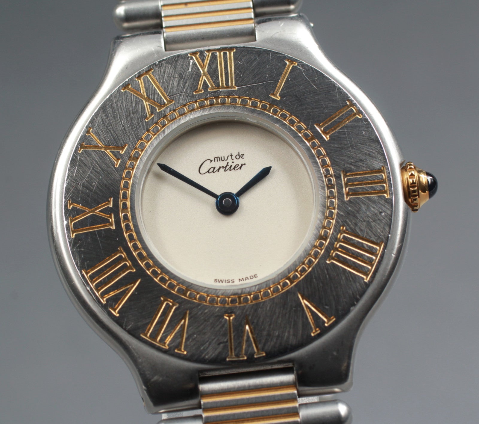 Vintage [Exc+5] Cartier Must de Cartier 21 30mm Unisex Quartz Watch From JAPAN