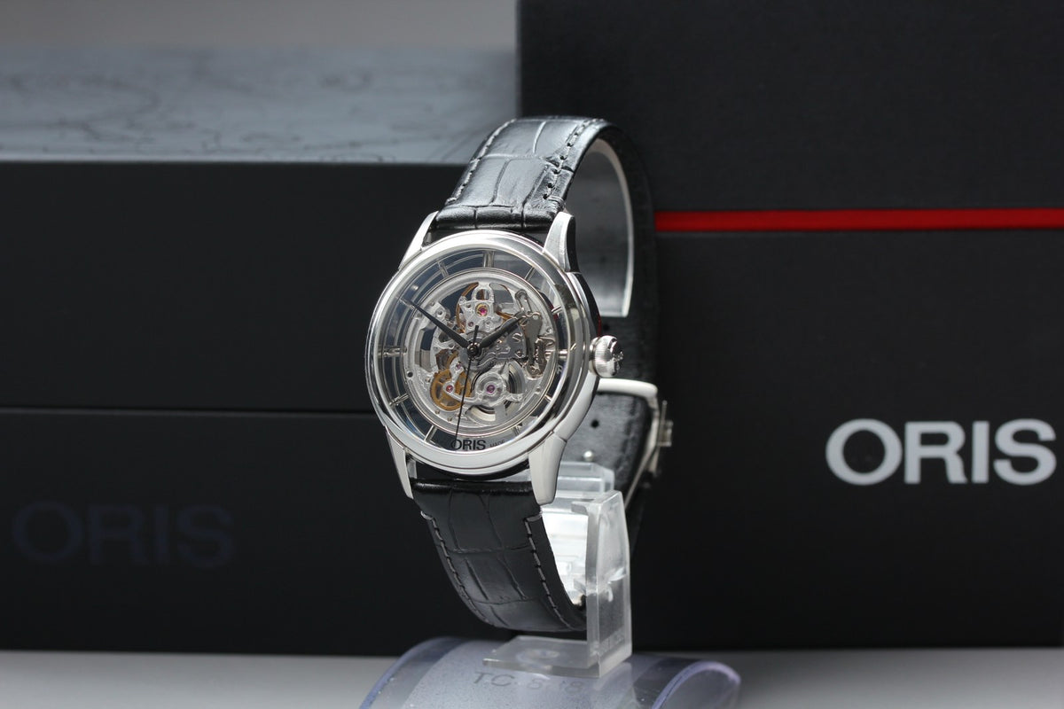 ORIS Artelier Translucent Skeleton 7684 Automatic Men's Watch 40mm JAPAN Box