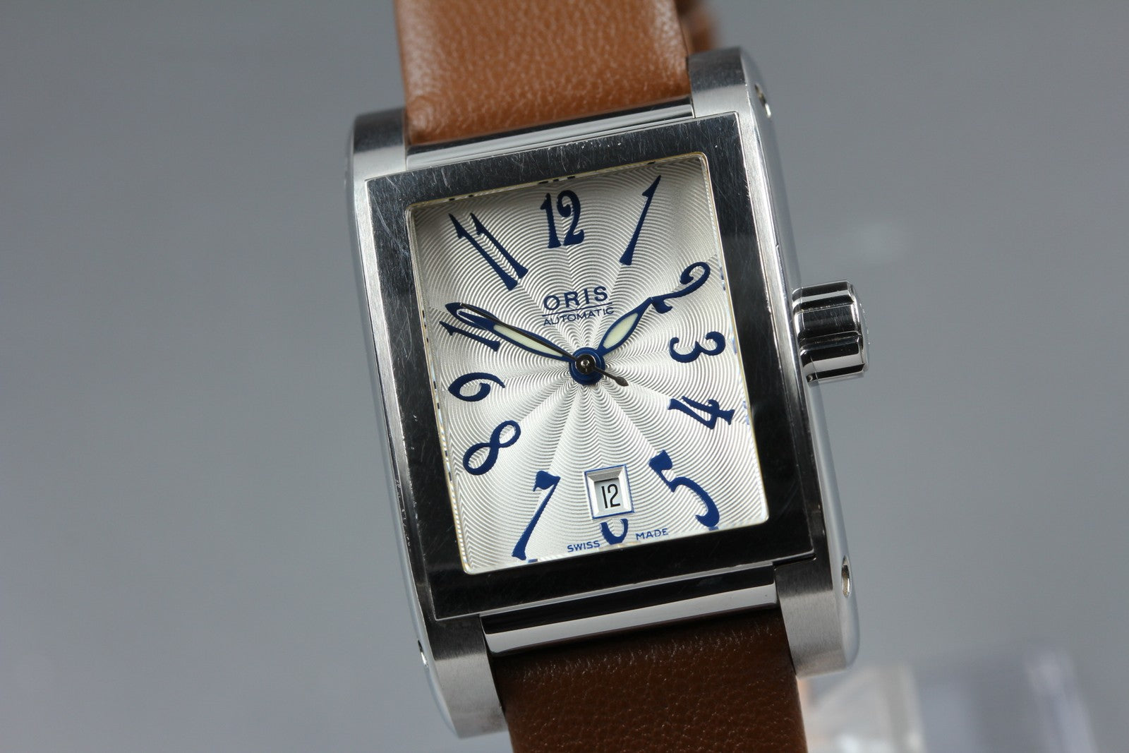 [Exc+4 Box] ORIS Rectangular Date 7526 White Brown 23mm Automatic Men's Watch