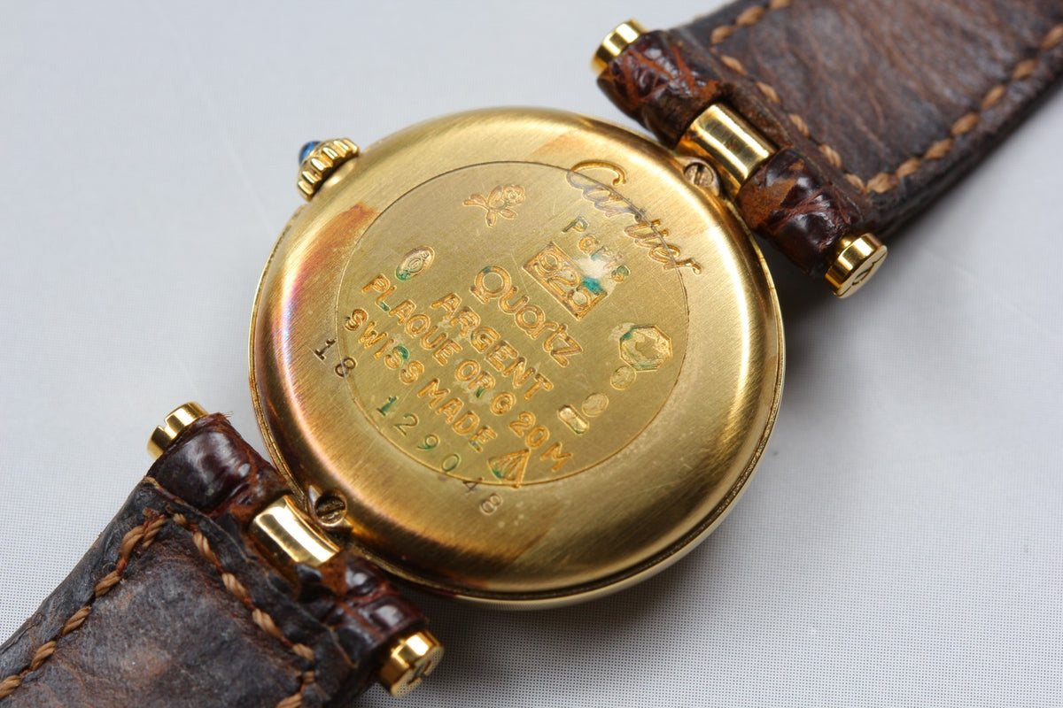 New Batt Cartier Must de Cartier Vendome 18 Quartz Women's Watch From JAPAN Box