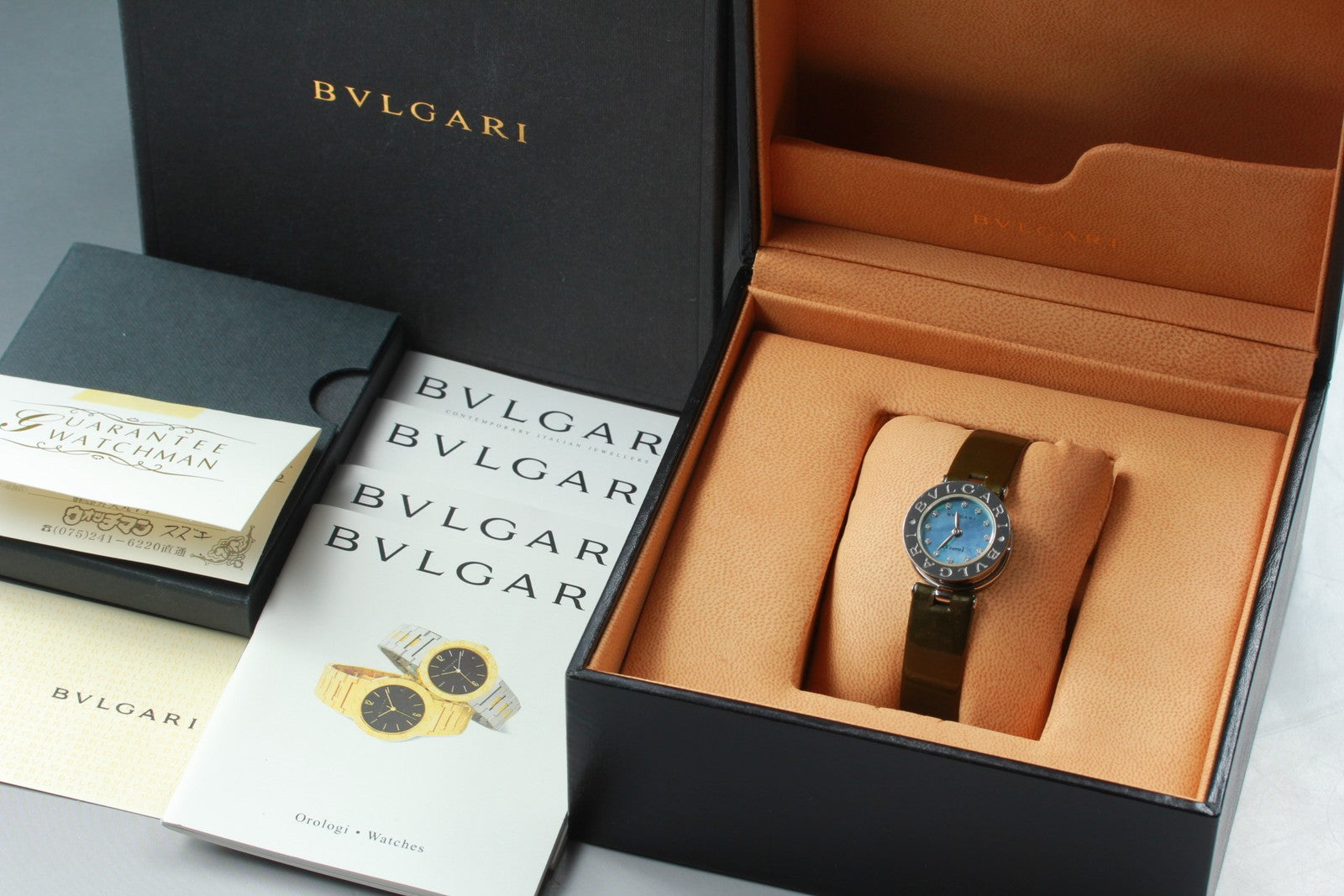[Exc+5 Box] BVLGARI B.zero1 BZ22S 12P Diamond Blue 22mm Quartz Watch JAPAN