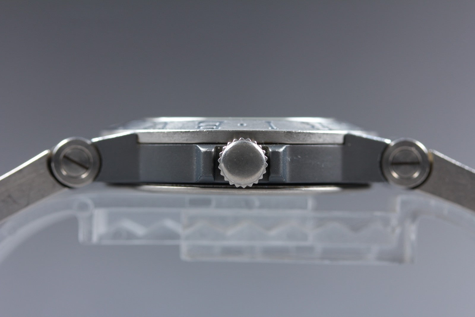 New Batt BVLGARI Diagono TI32TA Titanium Black Quartz Men's Watch 32mm Exc+5