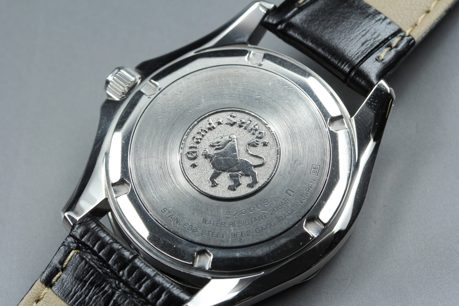 Vintage SEIKO Grand Seiko 9F62-0A60 SBGX035 Quartz Black Men's Watch 38mm JAPAN