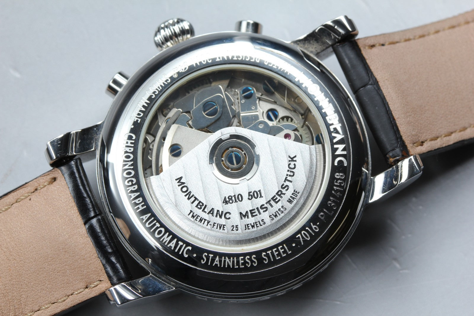 MONTBLANC Meistersteck 7016 Silver Day/Date Automatic Men's Watch JP N MINT*Box