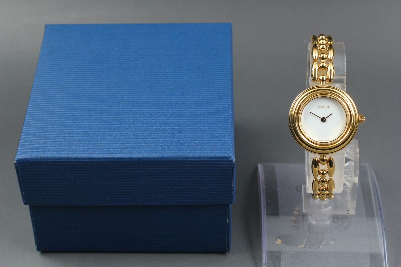 Vintage Gucci Change Bezel 11/12.2 Gold 26mm Bracelet Women's Quartz Watch