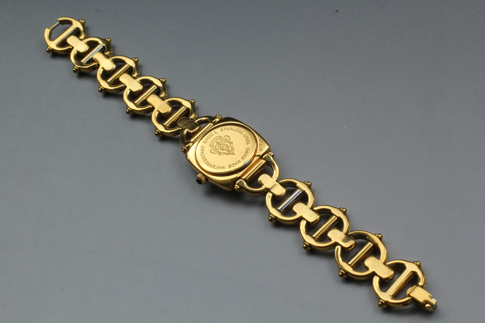 Vintage [Exc+5] GUCCI Horsebit 6400L White Dial Gold 20mm Woman's Quartz Watch