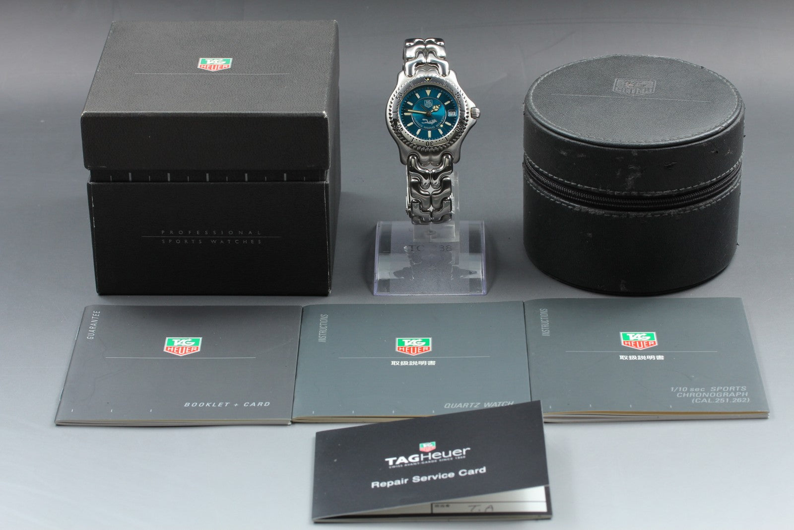 Rare Limited Edition TAG HEUER SEL WG111K Quartz Green Men's Watch 36mm JP Box