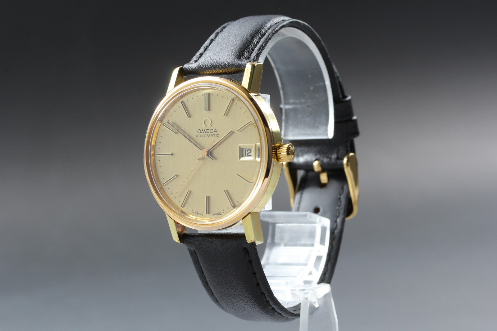 Vintage OMEGA Seamaster Gold 166.0202 Cal.1012 Date 34mm Automatic Men's Watch