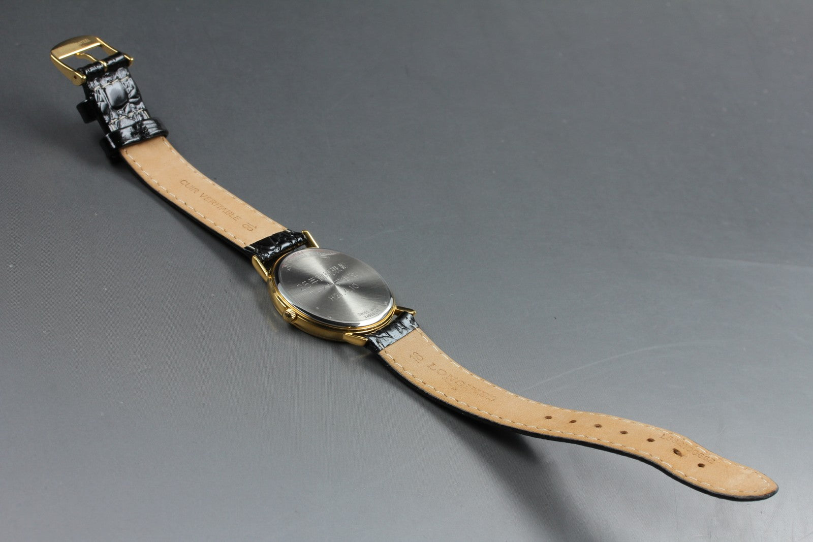 [Near MINT-] LONGINES Grand Classic L4.720.2 Gold Black 32mm Quartz Men's Watch