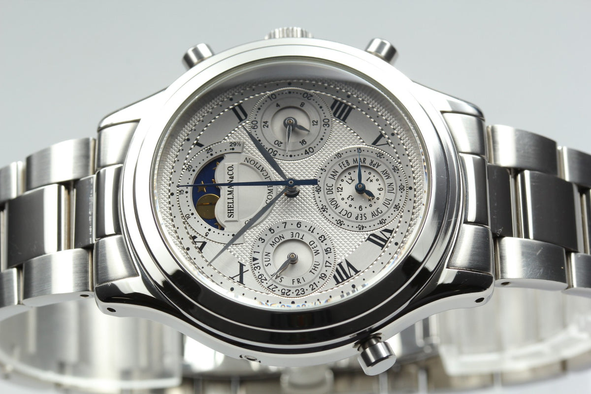 SHELLMAN Grand Complication 6770-H13332 TA Moon Phase 41mm Men's Qz Watch JAPAN