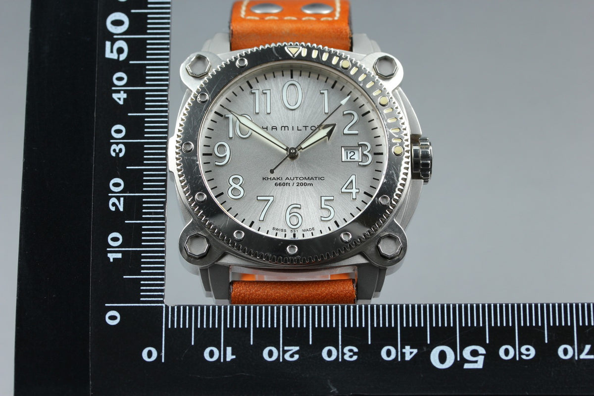 Hamilton Khaki Below Zero H785550 44mm Silver Brown Automatic Men's Watch