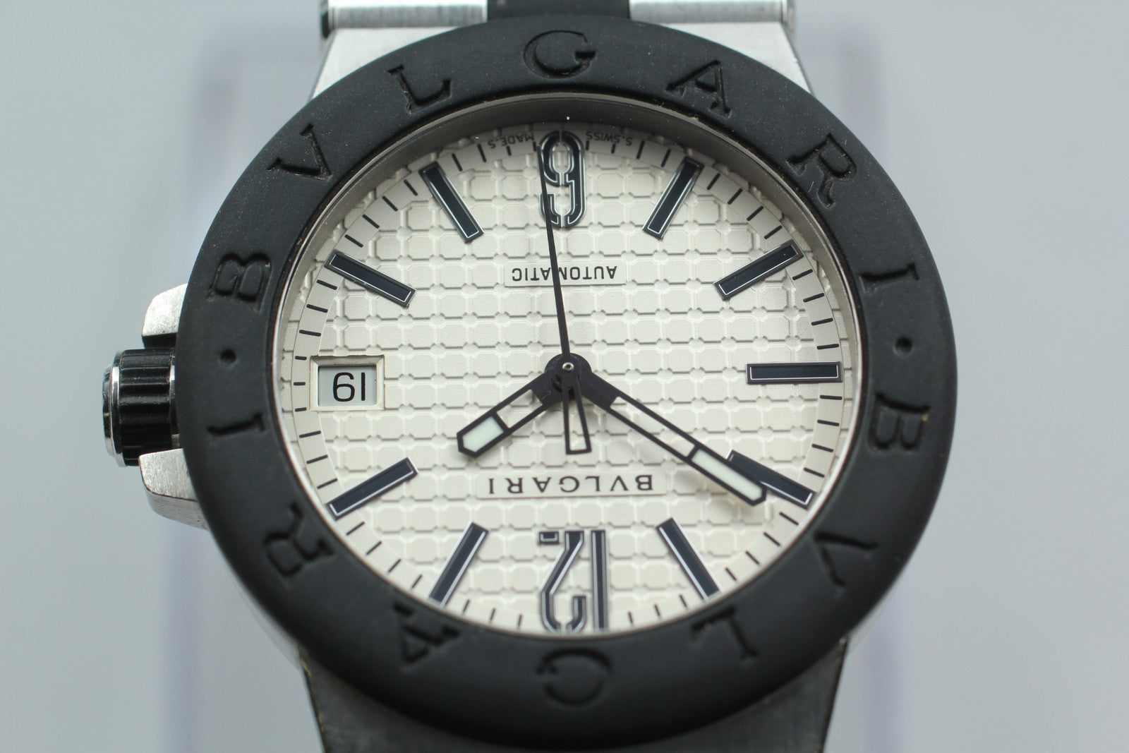 [Exc+5] BVLGARI Diagono DG35SV Silver Dial Automatic Men's Watch 36mm From JAPAN