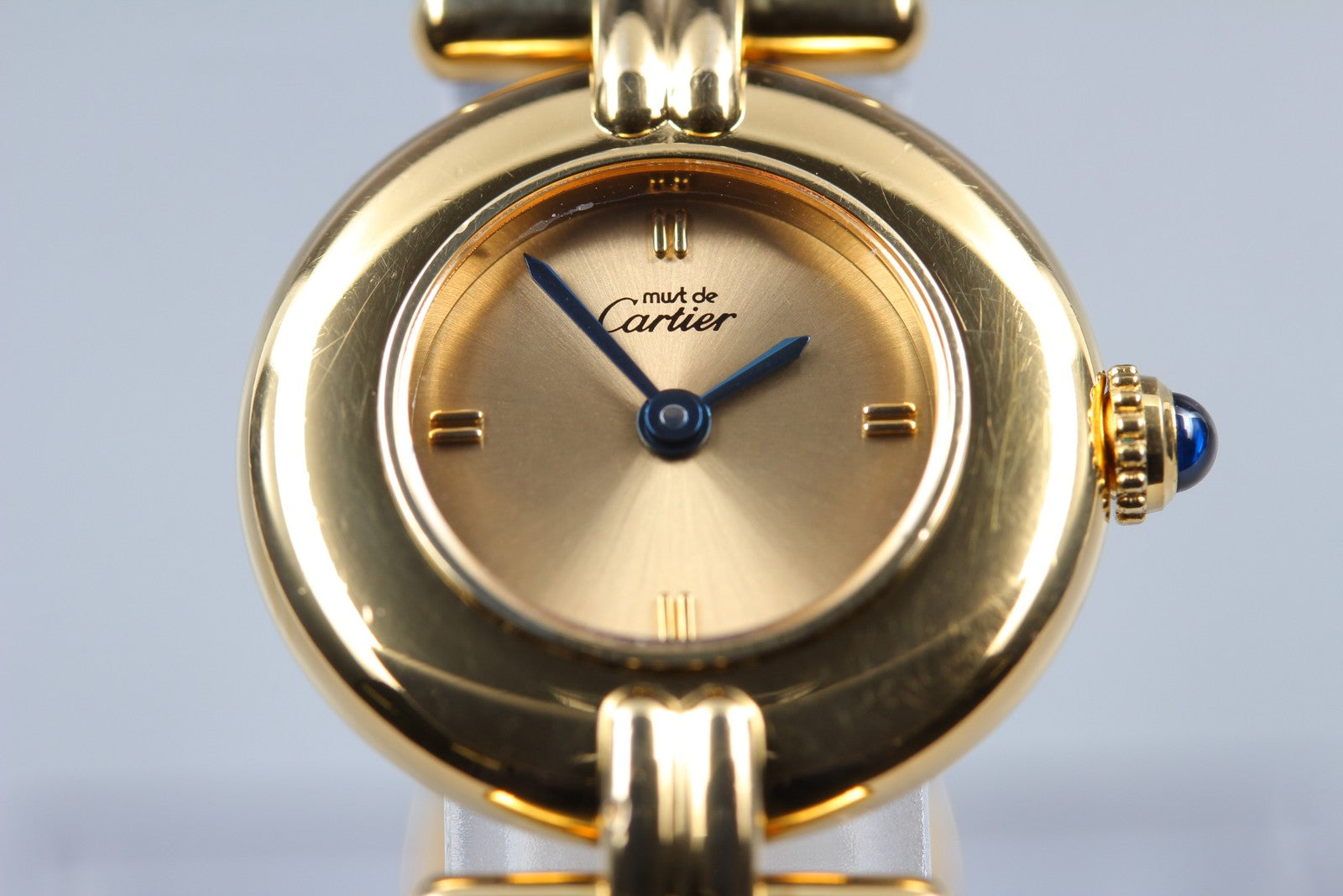 Overhauled [Exc+5] Cartier Must Colisee Vermeil 590002 Gold Women's Quartz Watch