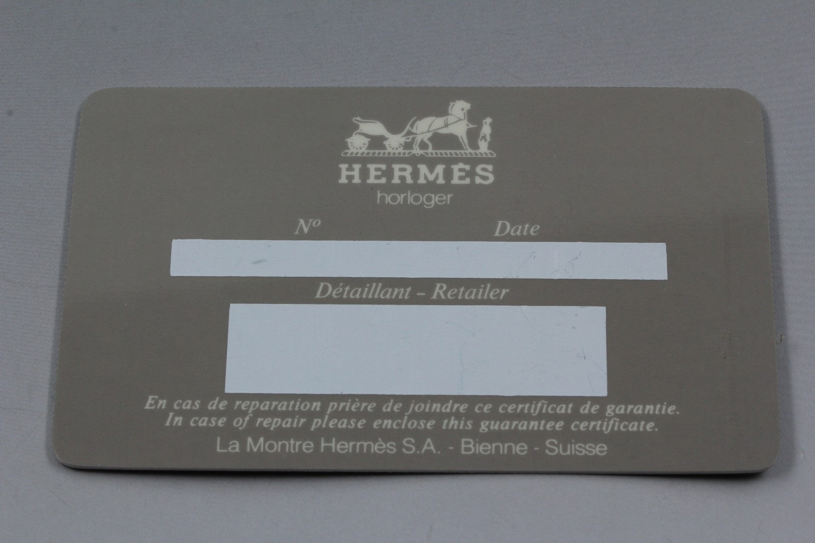 Vintage Hermes Clipper 24mm Ivory Dial Gold Woman's Watch Quartz [w /Box]