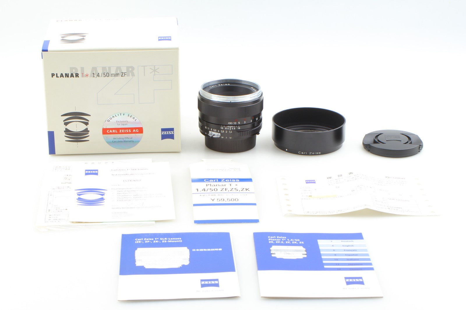 [Top MINT in Box] Carl Zeiss Planar 50mm f1.4 ZF T* Lens for Nikon F Mount JAPAN