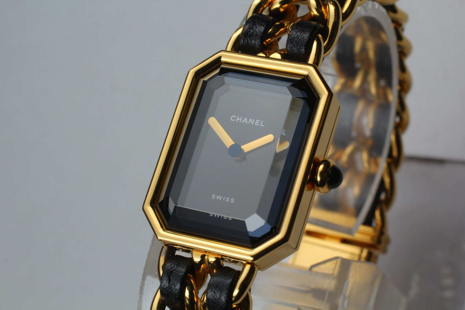 [Exc+5 Box] CHANEL Premiere L Size Black Dial 20mm Gold Quartz Women’s Watch