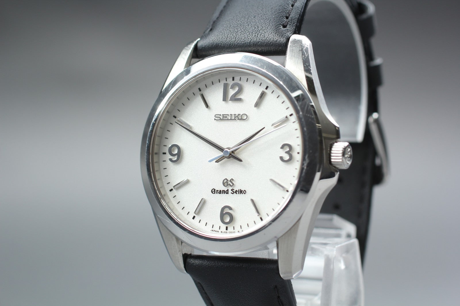 GRAND SEIKO 8J55-0010 SBGF009 GS 35mm White Black Quartz Men's Watch JAPAN