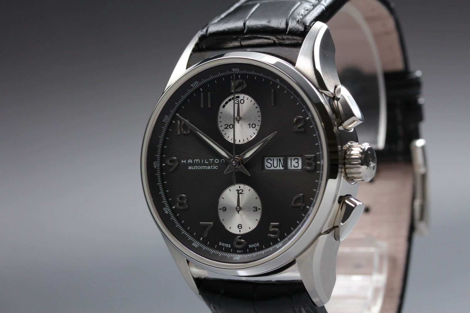 N MINT*Box Hamilton Jazzmaster H325760 Black Automatic Men’s Watch 40mm JAPAN