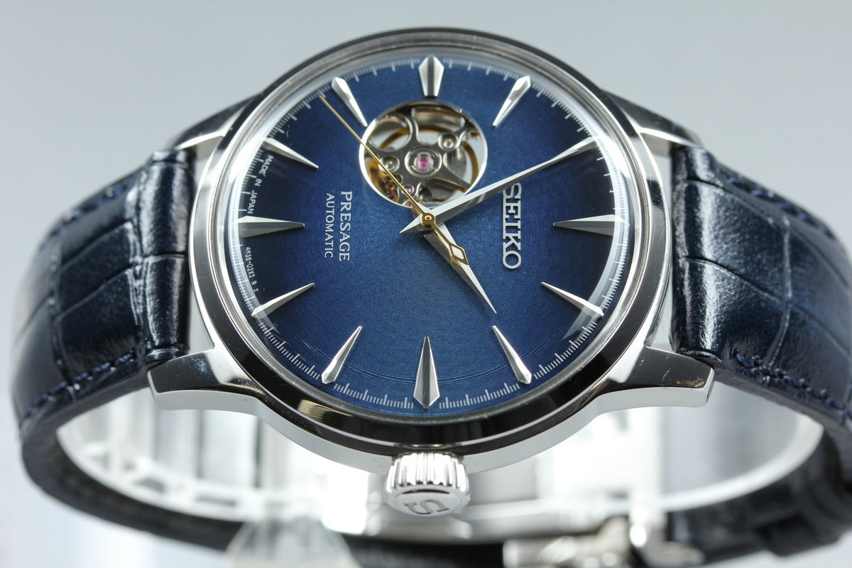 SEIKO Presage 4R38-01N0 SARY155 Automatic Blue Open heart Men's Watch 40mm JP