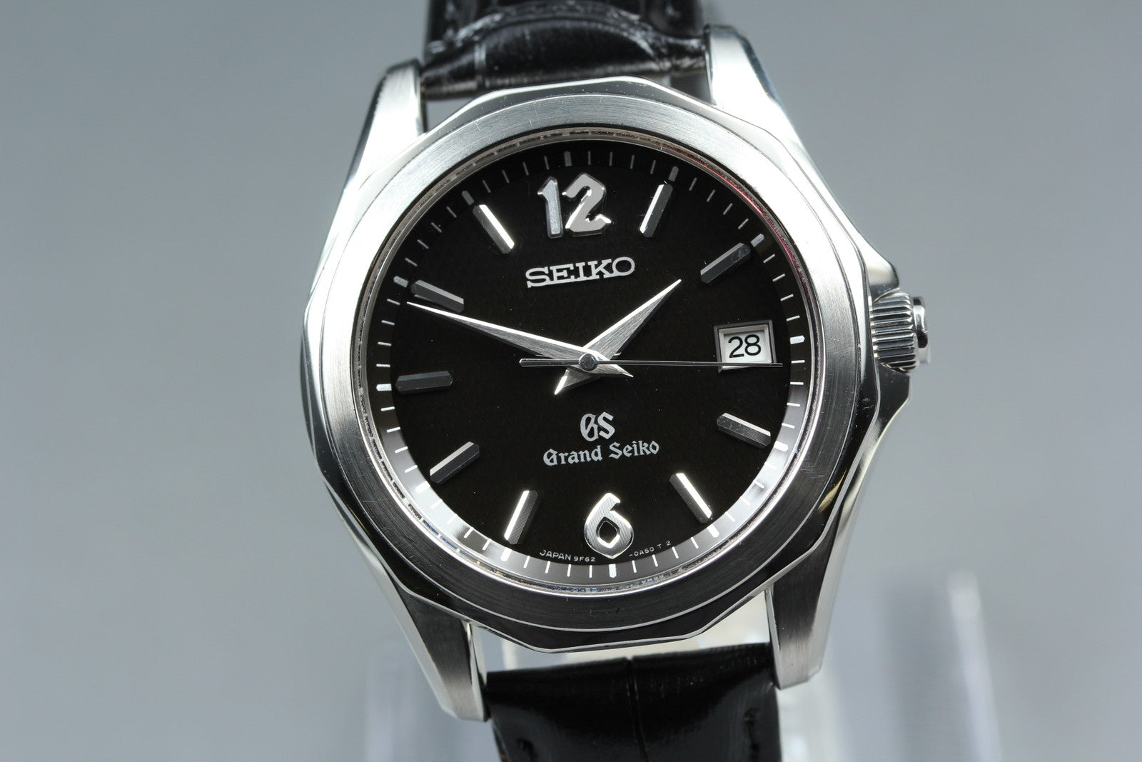 Vintage SEIKO Grand Seiko 9F62-0A60 SBGX035 Quartz Black Men's Watch 38mm JAPAN