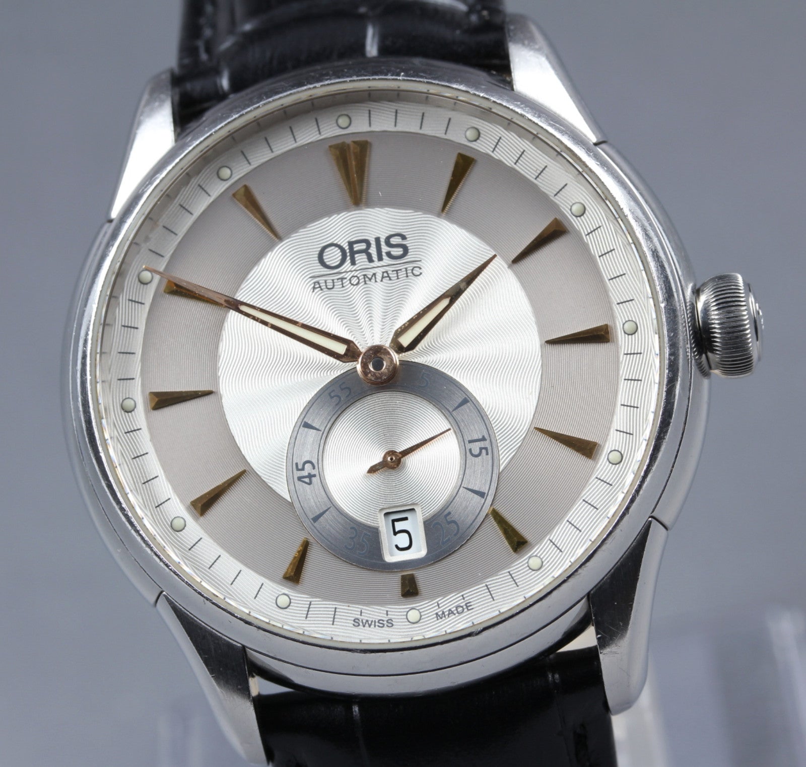 [Exc+5] ORIS Artelier Small Second Date 7582 40mm Silver Automatic Men's Watch
