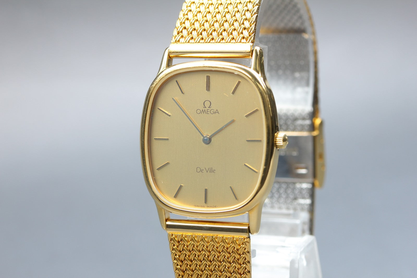 [Exc+5 Box] Omega De Ville 191.0220 Cal.1434 28mm Gold Dial Quartz Men's Watch