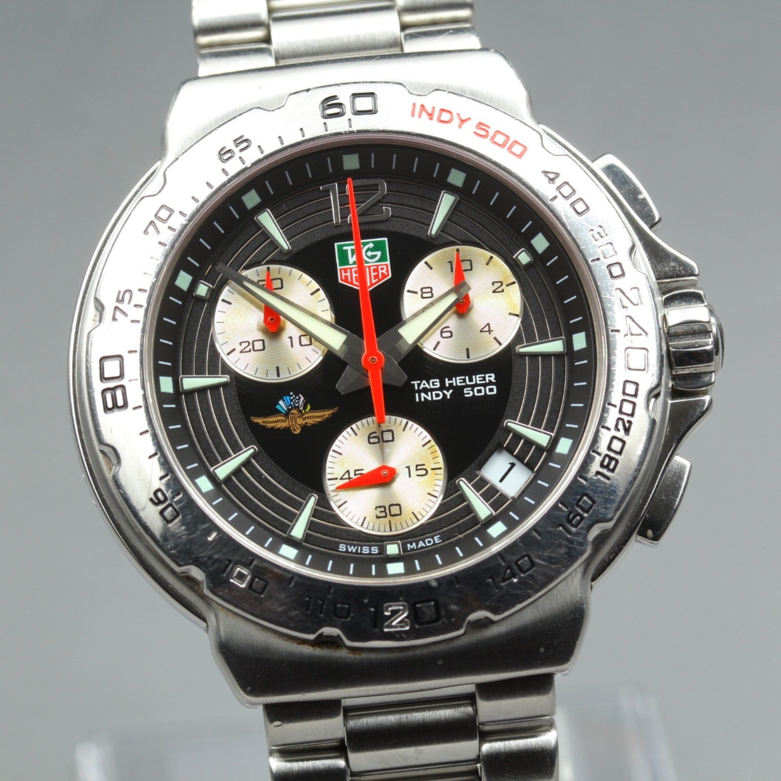 TAG HEUER Formula 1 Indy 500 CAC111B-0 Quartz Black Men's Watch 41mm JAPAN Exc+5