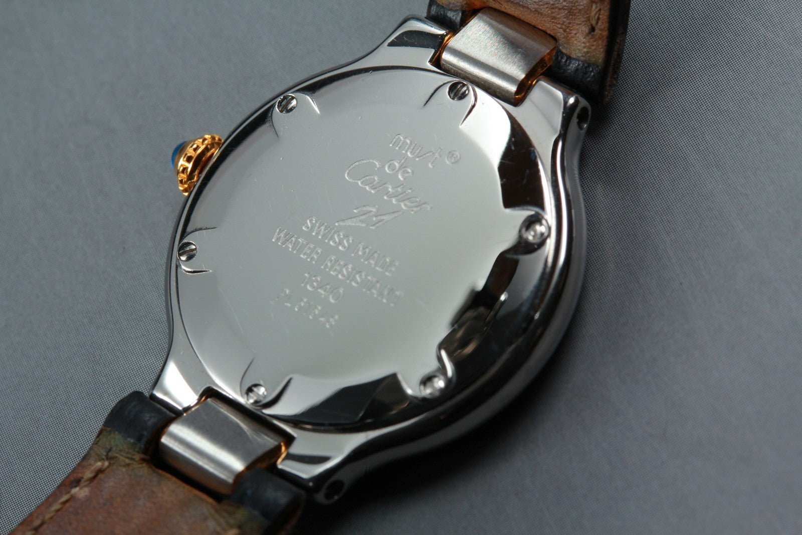 New Batt[Exc+5] Cartier Must De 21 1340 Silver Quartz Women's Watch 27mm JAPAN