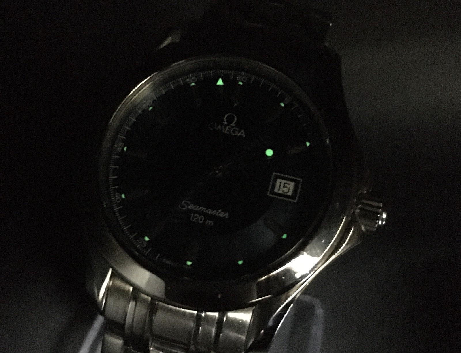 Overhauled[Exc+5] OMEGA Seamaster 120m 2511.81 Cal.1538 36mm Blue Qz Men's Watch