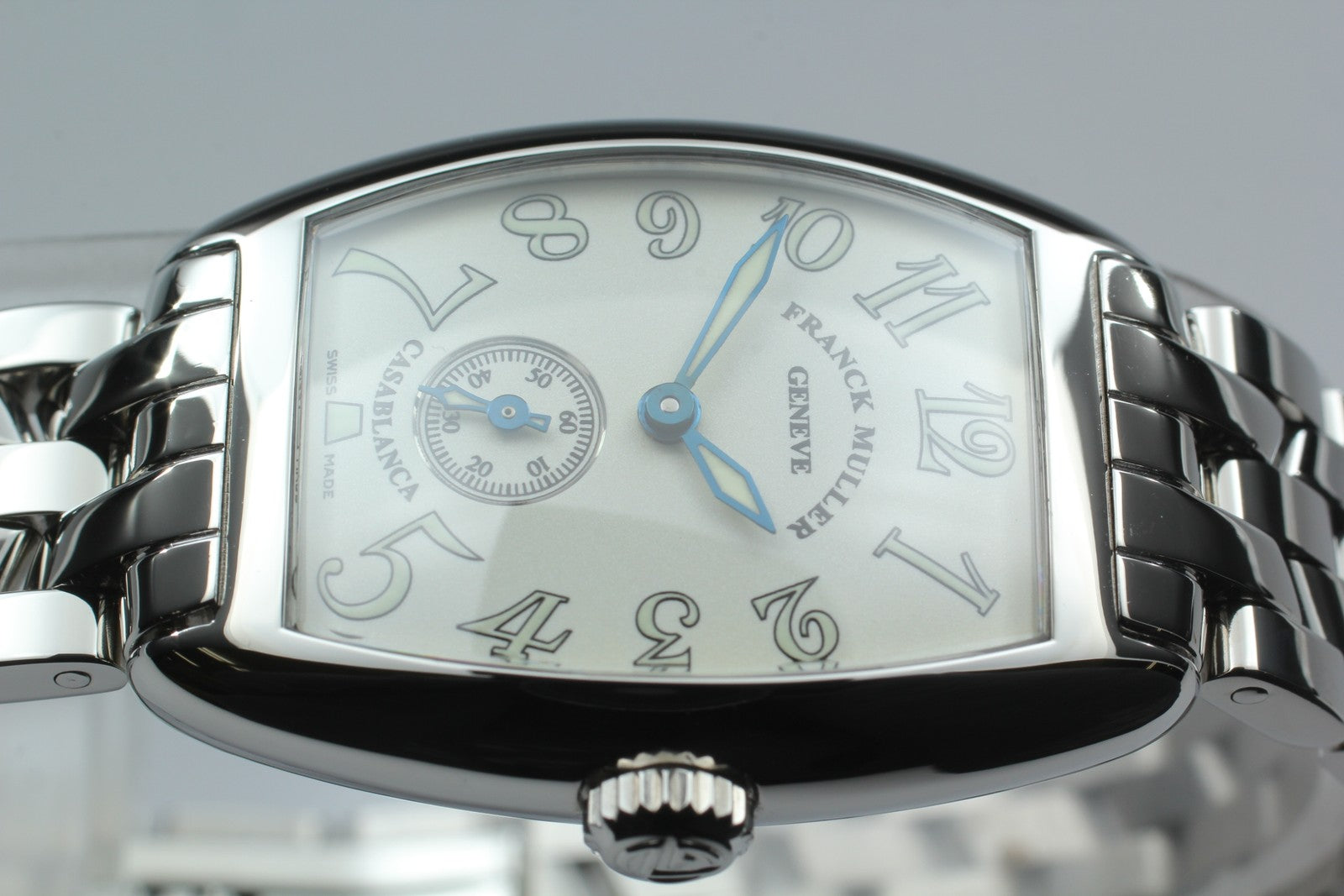 [Near MINT Box] Franck Muller Tonneau Curvex 1750S6 Silver Manual Women's Watch