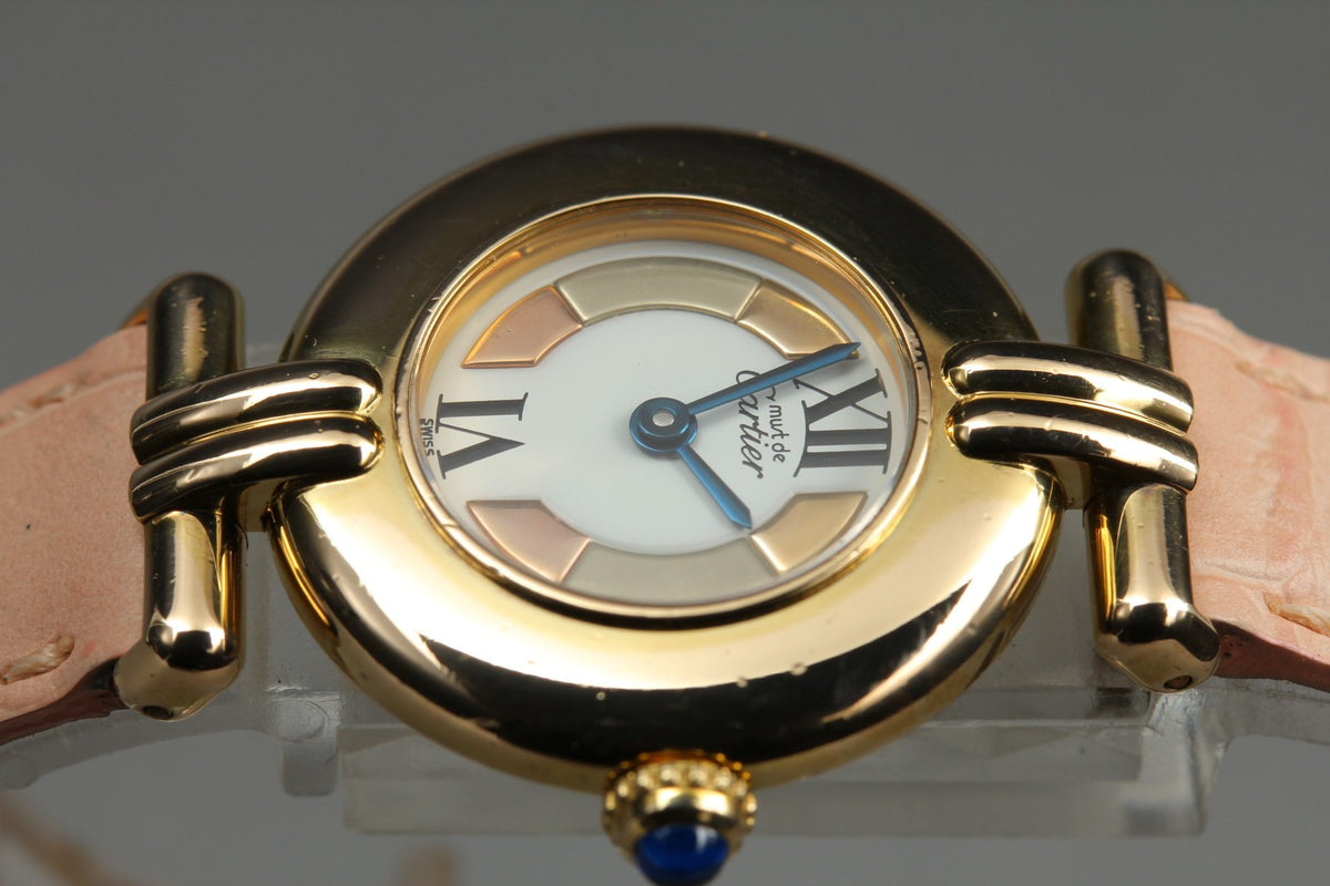 Cartier Must Colisee Vermeil 590002 Pink Gold Women's Quartz Watch Vintage