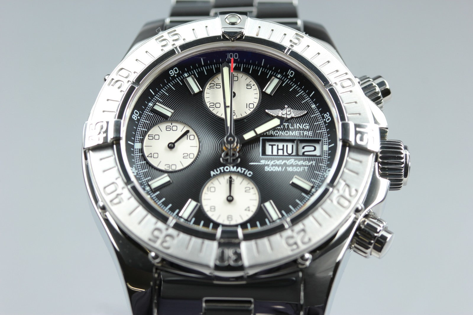 [Polished] BREITLING Superocean Chronograph A13340 Black 41mm AT Men's Watch Box