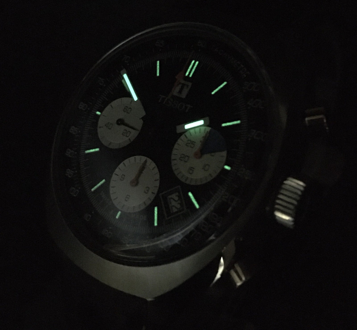 TISSOT Heritage T124427A Black Automatic Chronograph Men's Watch 43mm JAPAN Box