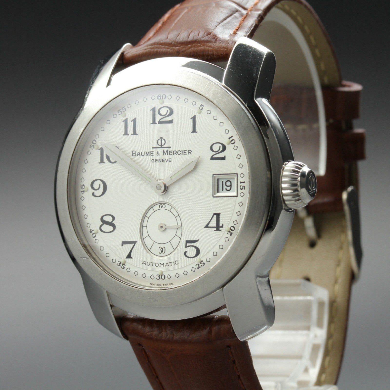 BAUME＆MERCIER Capeland MV045221 Automatic White Date Men's Watch 39mm JAPAN