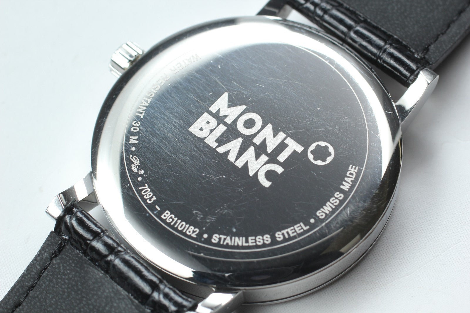 [Exc+5] Montblanc Summit 7093 Black Dial 39mm Date Quartz Men's Watch From JAPAN
