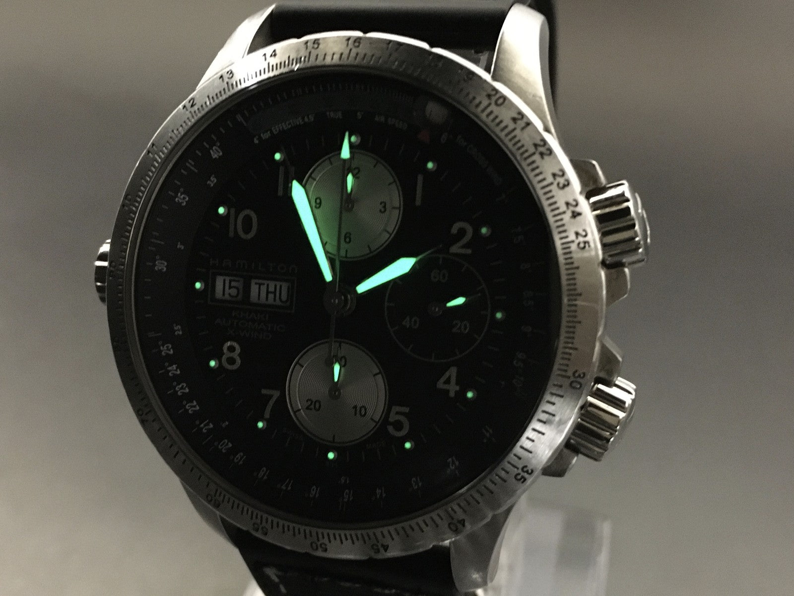 [Exc+5] Hamilton Khaki Aviation X-Wind H776160 Chronograph Black AT Men's Watch