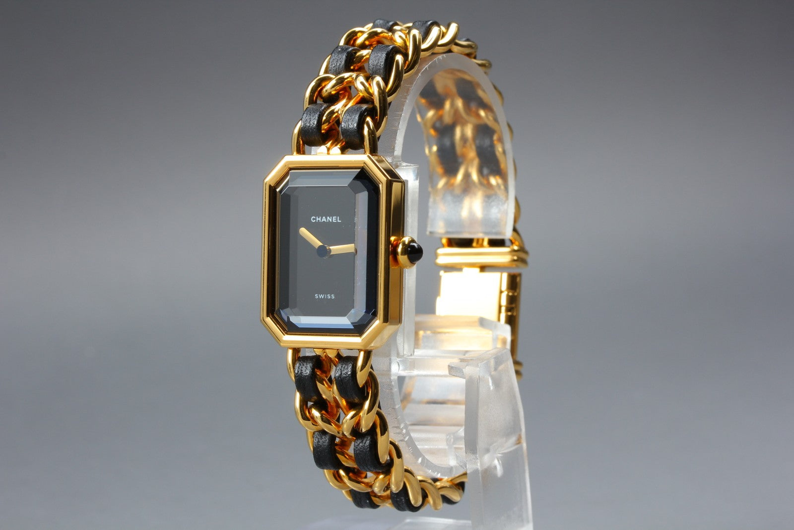 CHANEL Premiere L Size Black Dial Gold 20mm Quartz Women’s Watch [w/Paper]