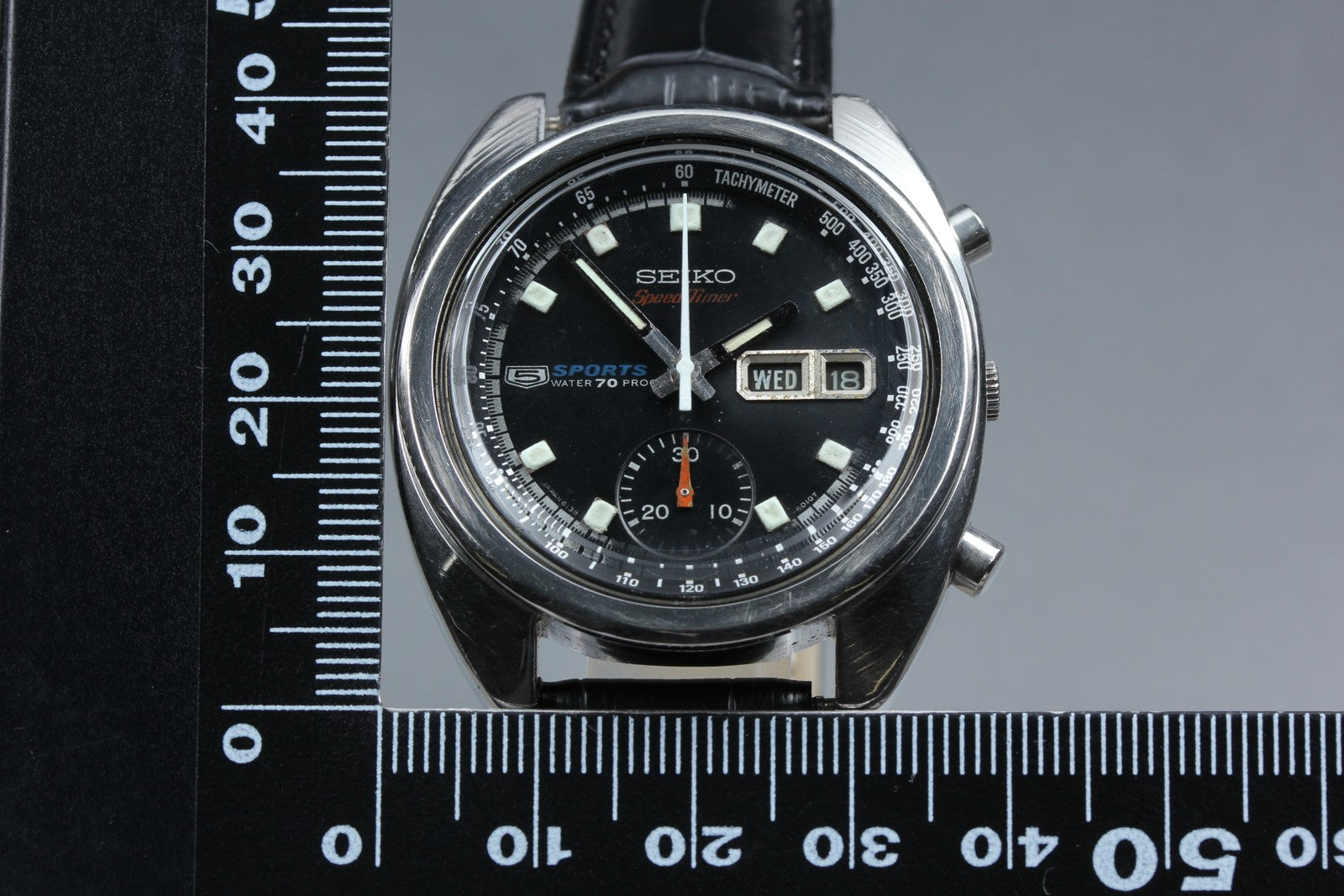 overhauled SEIKO 5 Sports Speed Timer 6139-6010 Automatic Men's Watch 39mm JAPAN