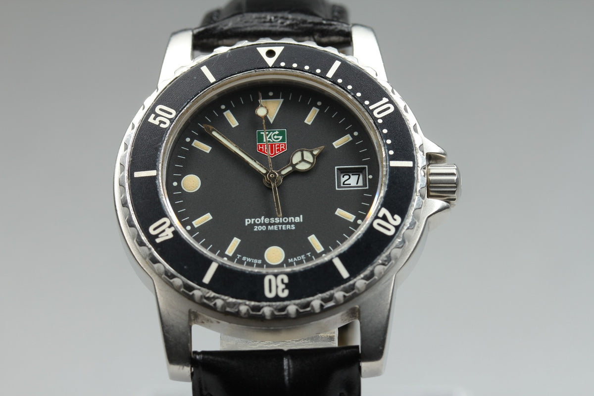 TAG HEUER 1500 Professional WD1210-D0 Quartz Black Dial Men's Watch 36mm JAPAN