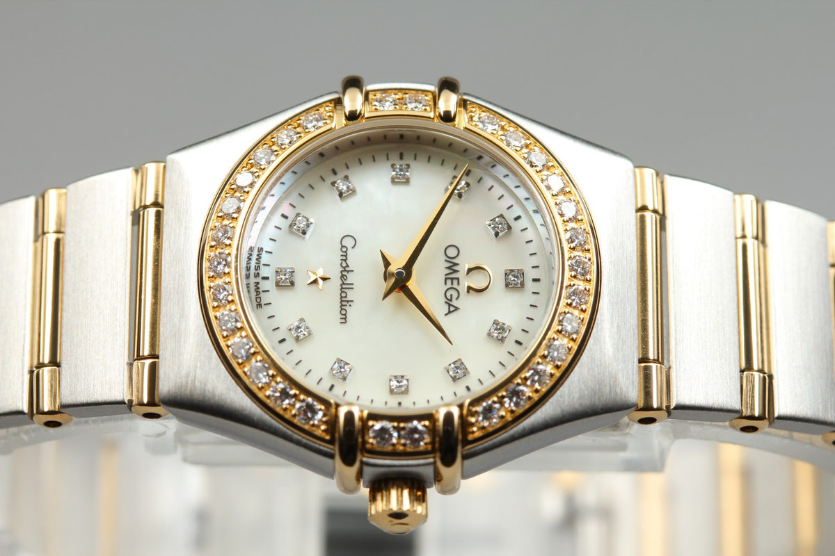 Polished OMEGA Constellation Mini 1267.75 Cal.1456 Diamond 22mm Qz Women's Watch