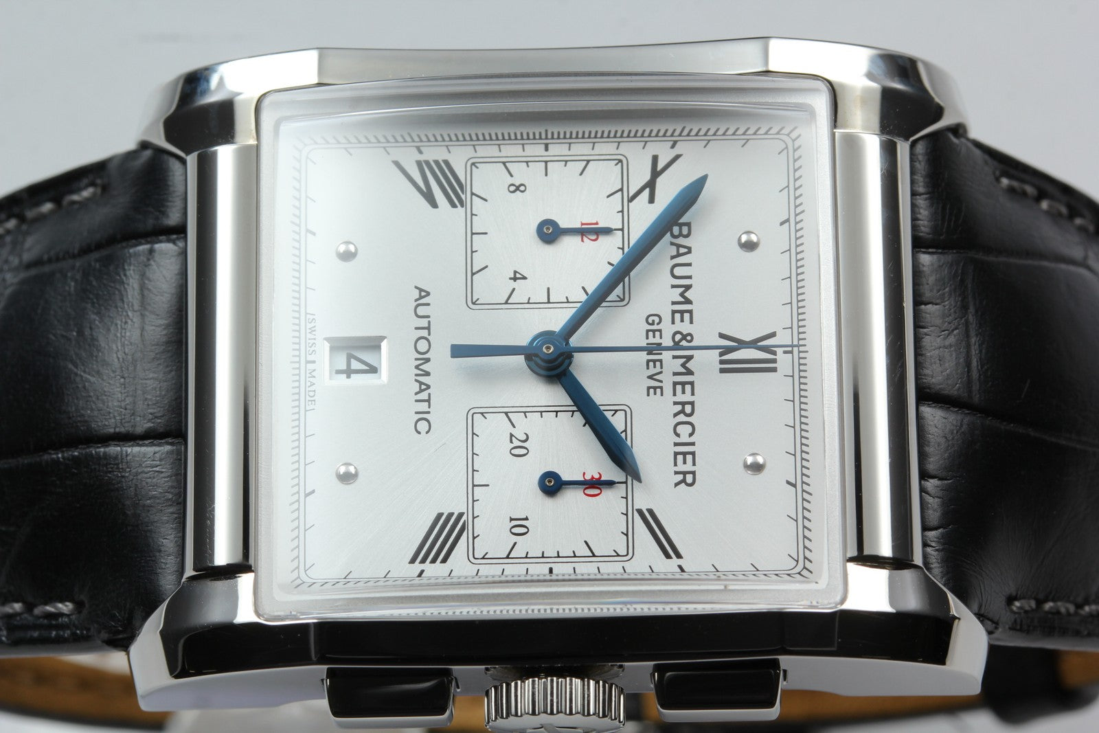 N MINT*Box BAUME＆MERCIER Hampton 65699 Automatic Silver Men's Watch 34mm JAPAN