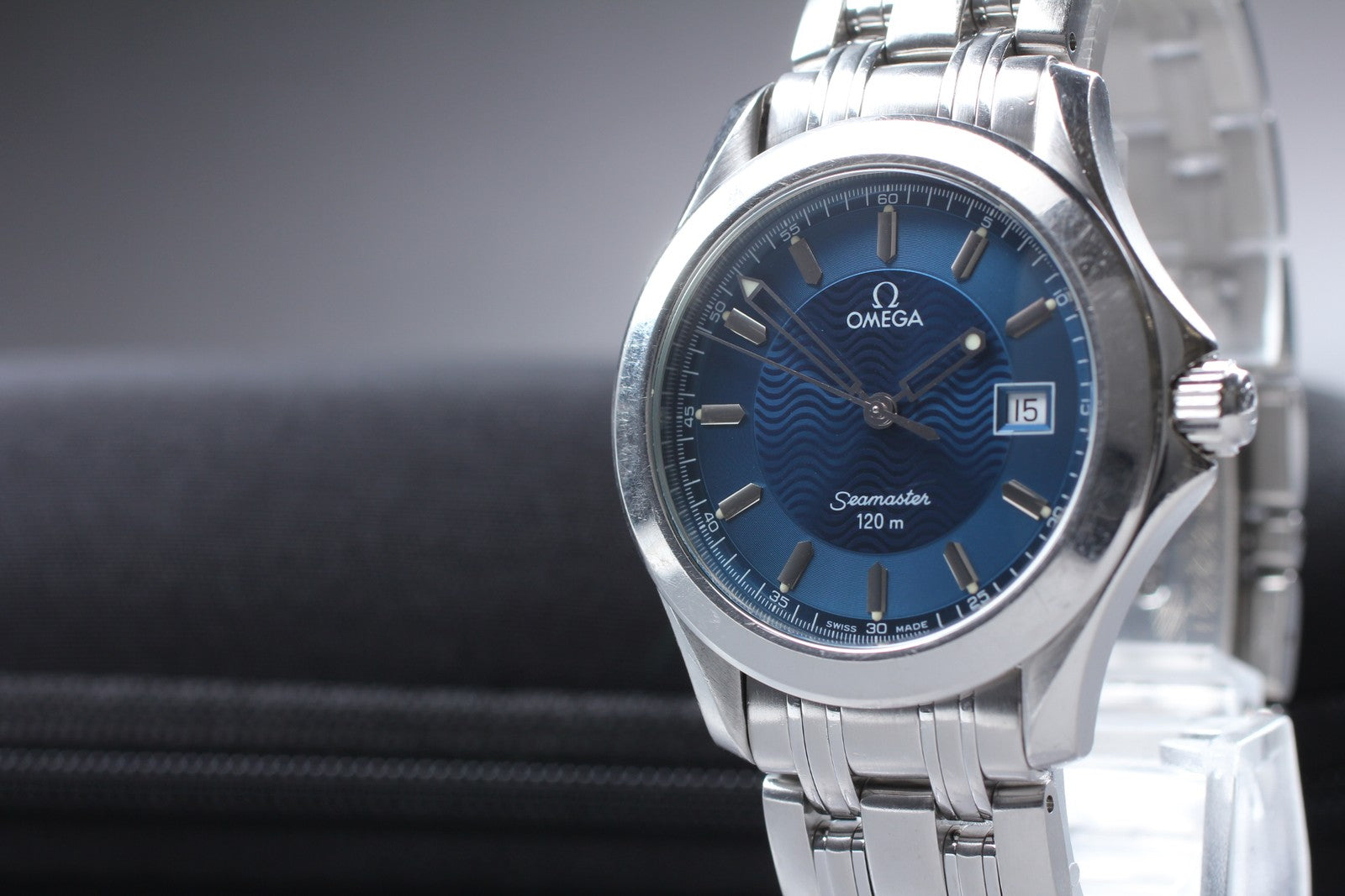 Overhauled[Exc+5] OMEGA Seamaster 120m 2511.81 Cal.1538 36mm Blue Qz Men's Watch