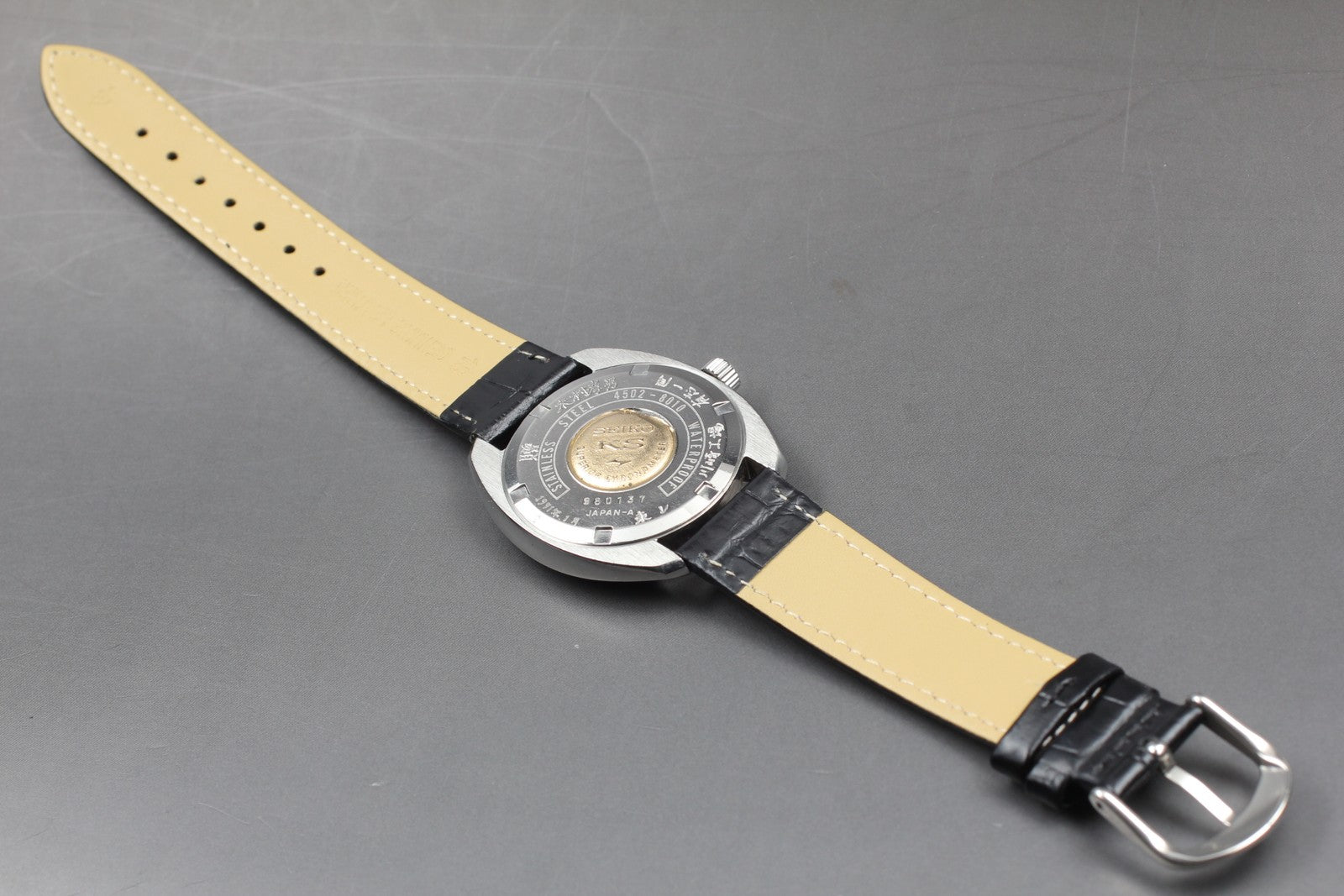 Vintage Exc+4 KING SEIKO HI-BEAT 4502-8010 Silver Hand-winding Men's Watch JAPAN